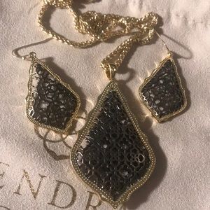 Kendra Scott gold and gunmetal Aiden and Addies